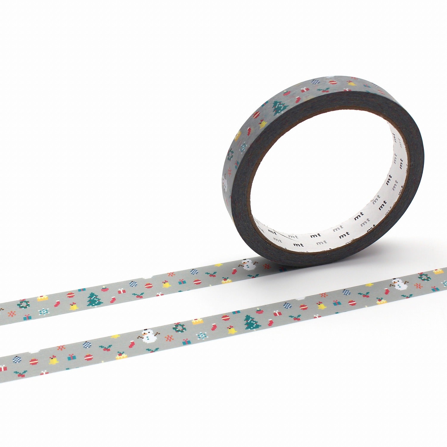 mt Large Core Strong Adhesive Tape — Pixel Christmas — pattern detail