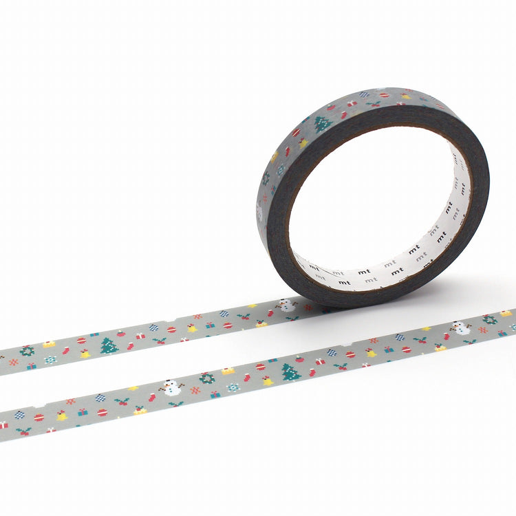 mt Large Core Strong Adhesive Tape — Pixel Christmas — pattern detail