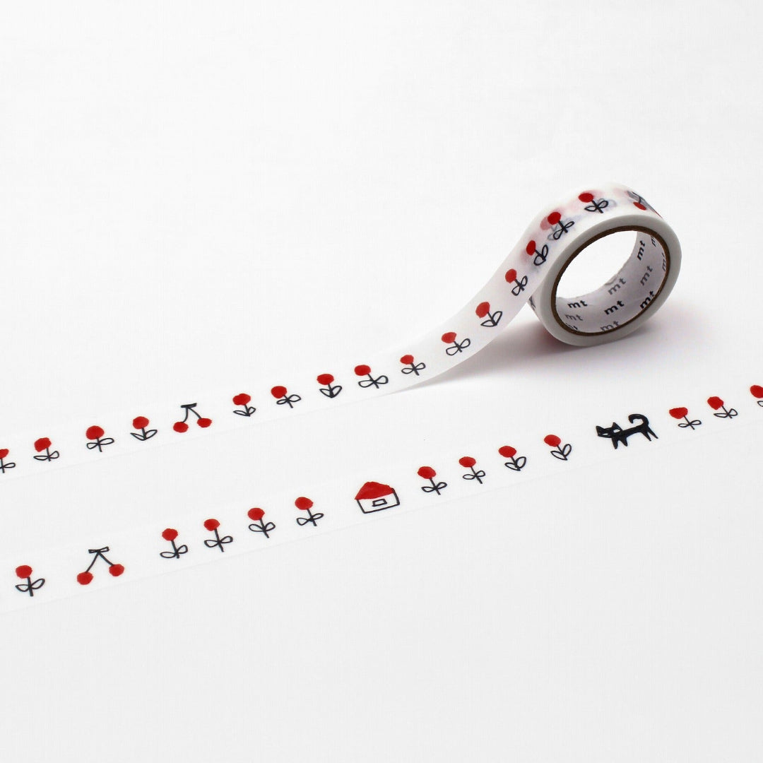 mt x Makoto Matsubayashi Washi Tape — Black Cat — roll front