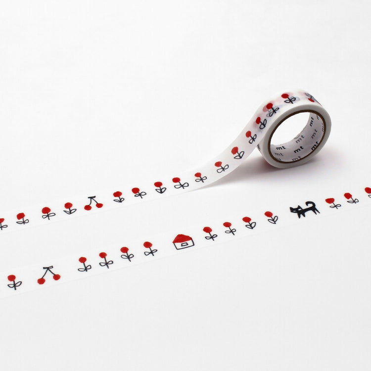 mt x Makoto Matsubayashi Washi Tape — Black Cat — roll front