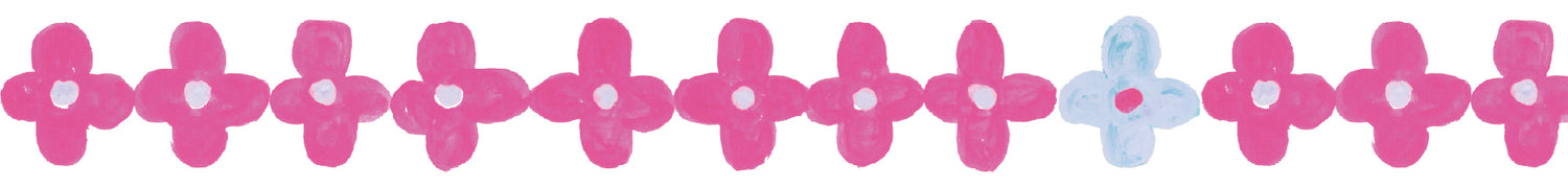 mt x Makoto Matsubayashi Washi Tape — Flower Ornament — rolled out on paper