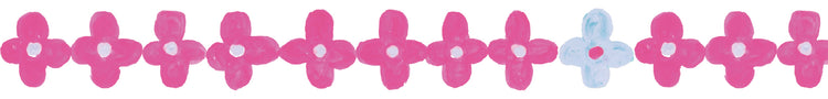 mt x Makoto Matsubayashi Washi Tape — Flower Ornament — rolled out on paper