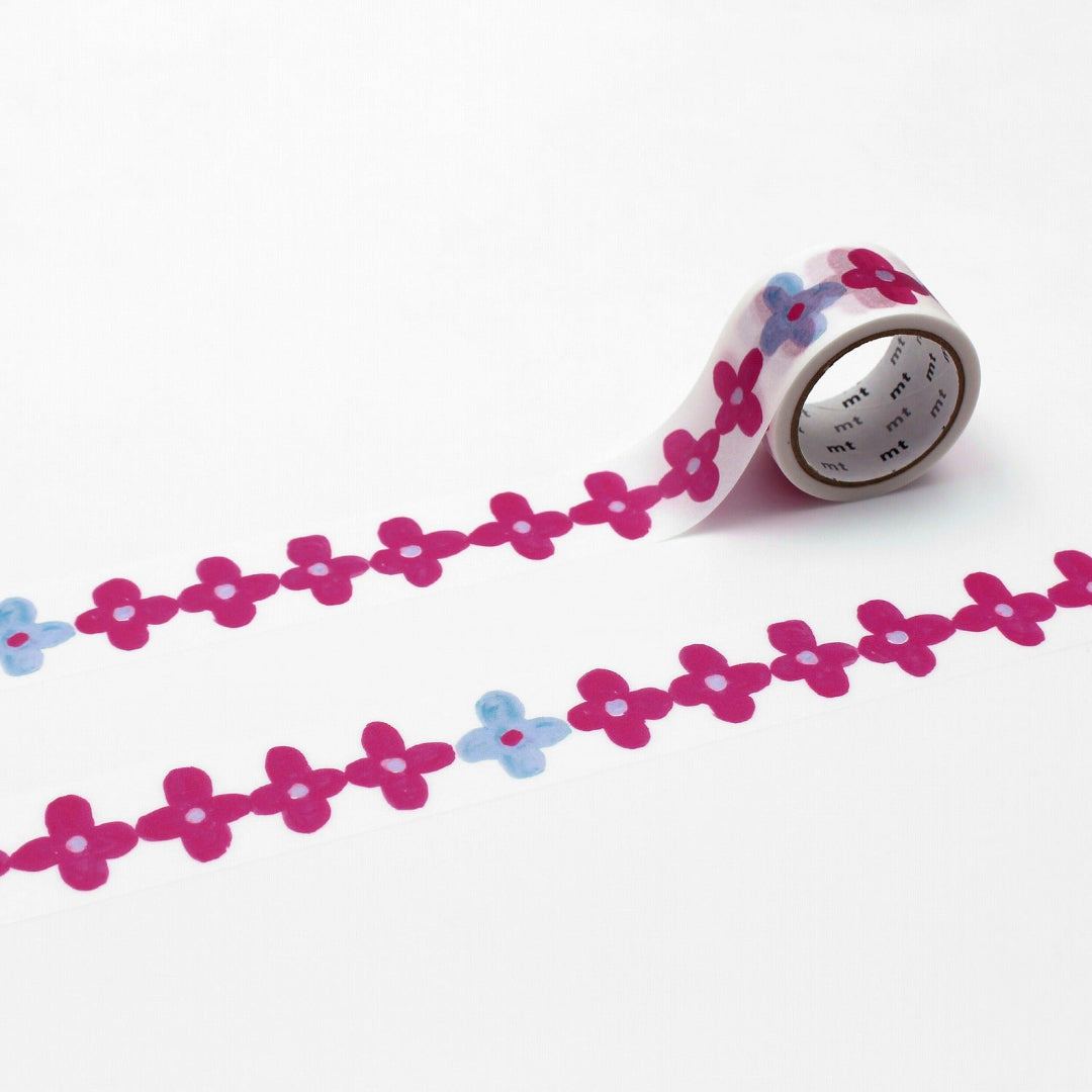 mt x Makoto Matsubayashi Washi Tape — Flower Ornament — roll front