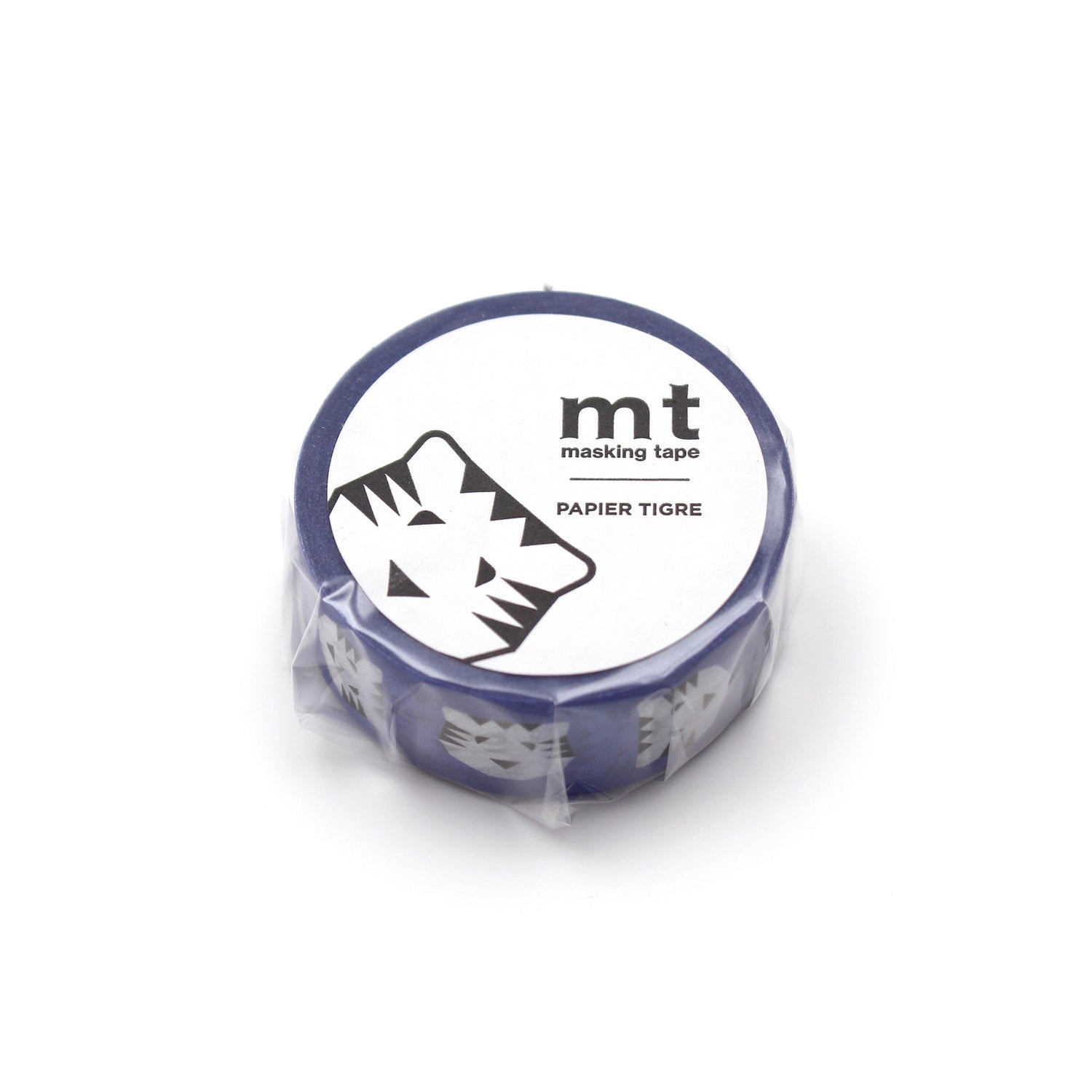 mt x Papier Tigre Washi Tape — Blue — roll front
