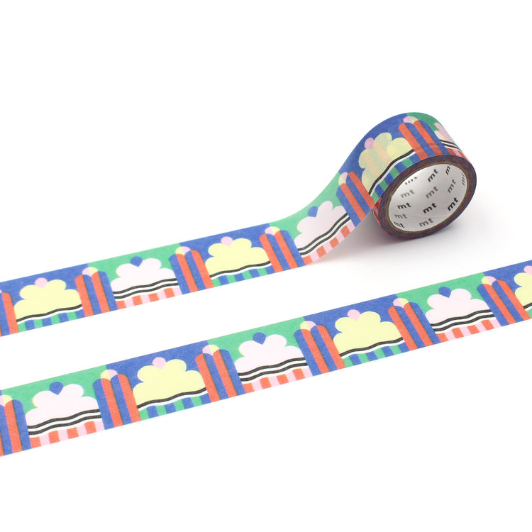 mt x Papier Tigre Write and Draw Washi Tape — Ice — pattern detail