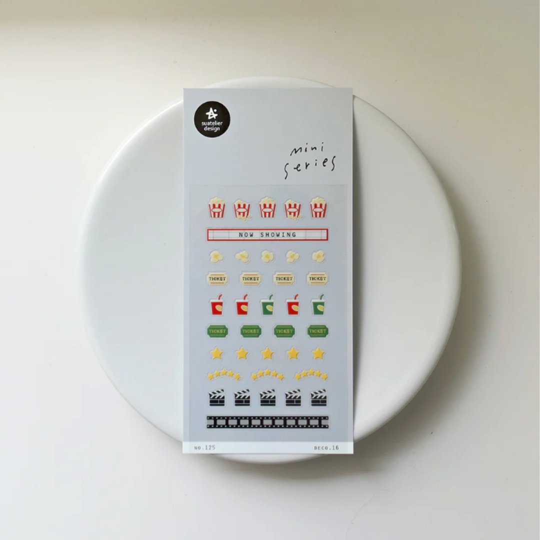 Suatelier Mini Series Sticker — Deco.16 — applied in a journal