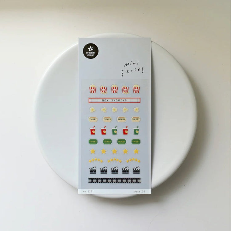 Suatelier Mini Series Sticker — Deco.16 — applied in a journal
