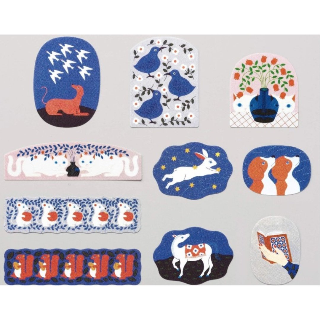 KITTA Flake Sticker — Shinwa — applied in a journal