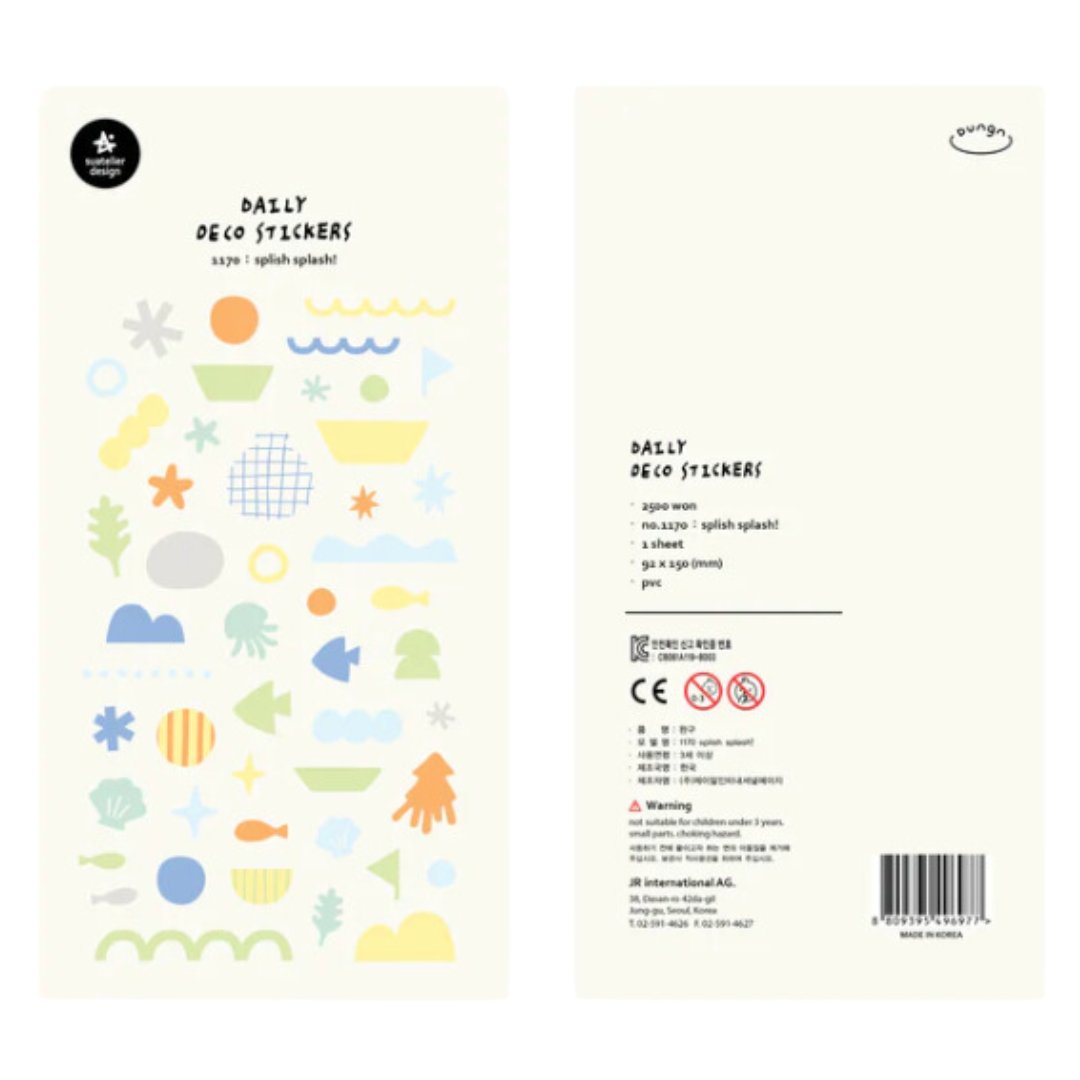 Suatelier Daily Deco Sticker — Splish Splash! — sticker detail