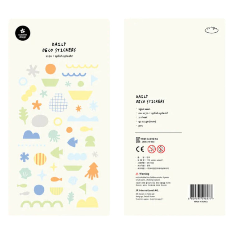 Suatelier Daily Deco Sticker — Splish Splash! — sticker detail