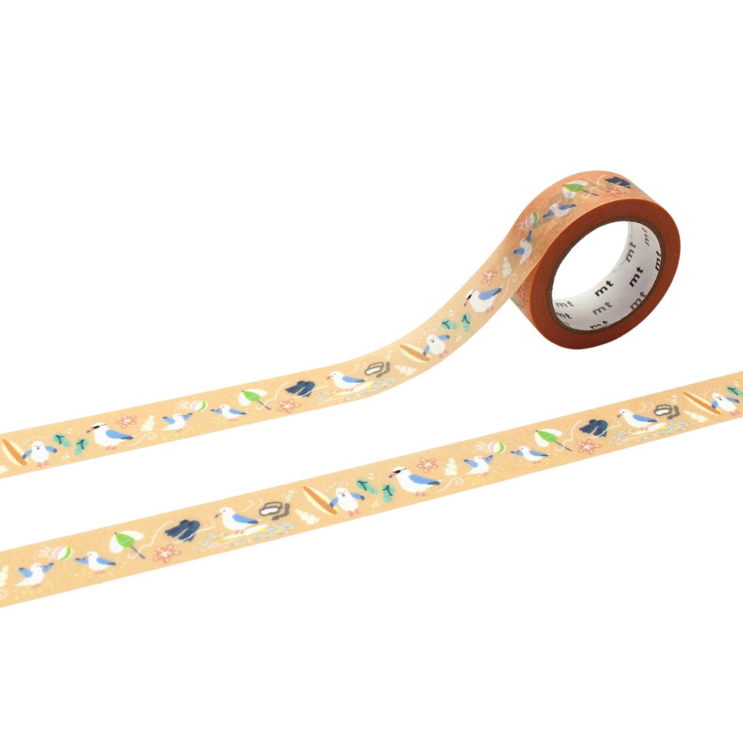 mt EX Washi Tape — Summer Black-tailed Gull — roll front
