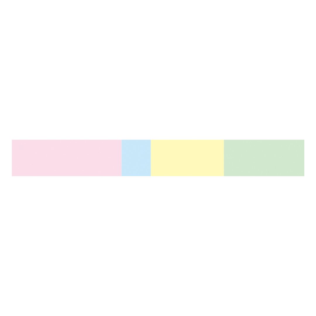 mt KakuKaku Washi Tape — Pale Color — rolled out on paper