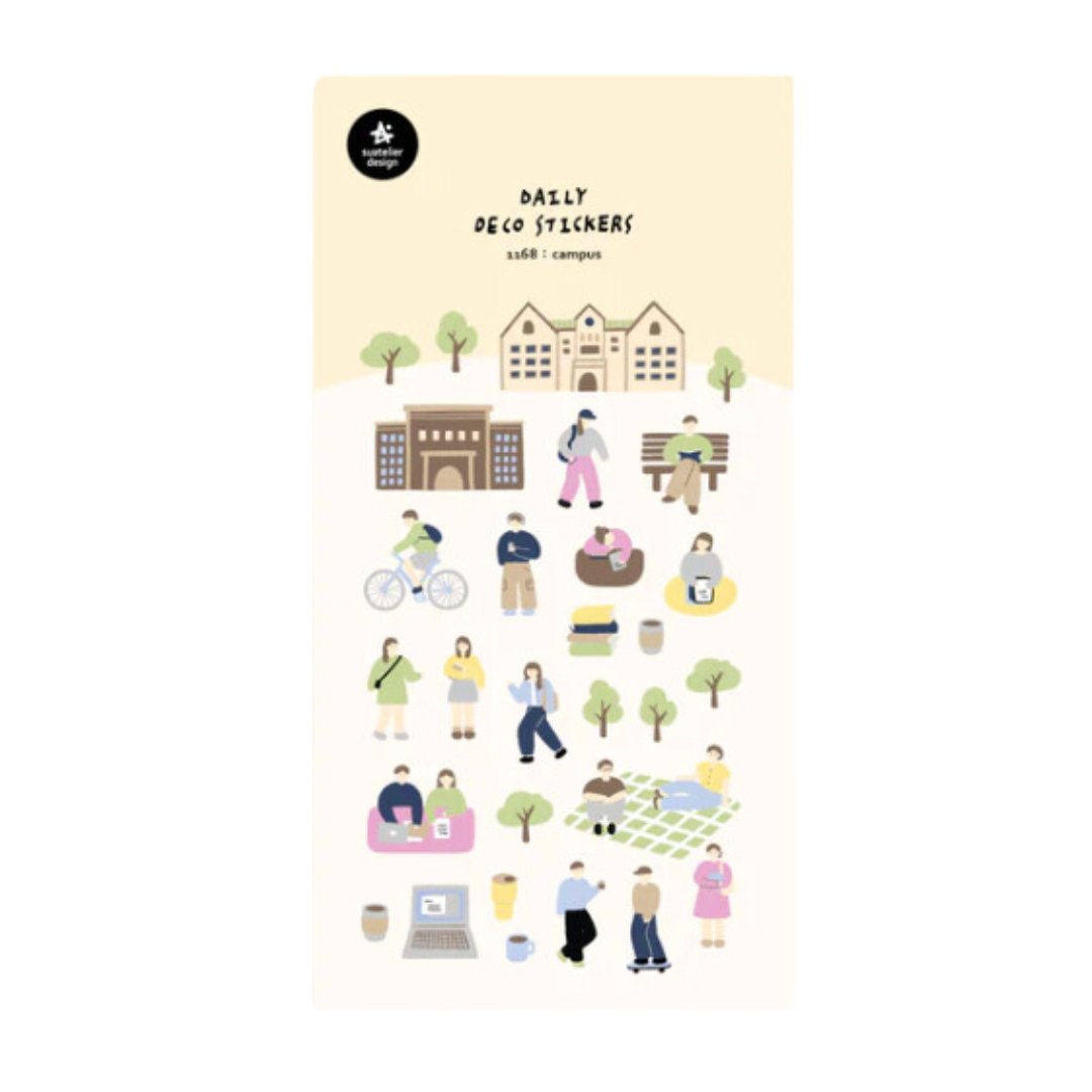 Suatelier Daily Deco Sticker — Campus — sheet front