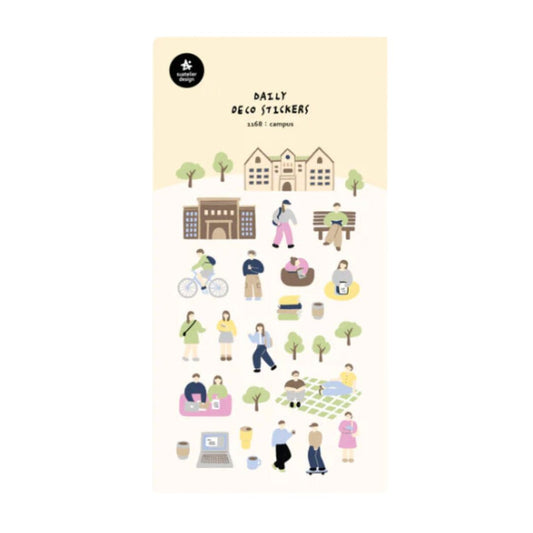 Suatelier Daily Deco Sticker — Campus — sheet front
