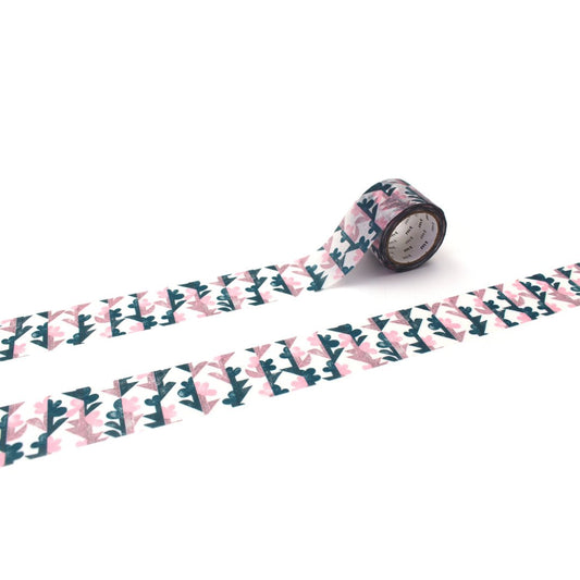 mt x Mina Perhonen Washi Tape — Twin Flower — roll front