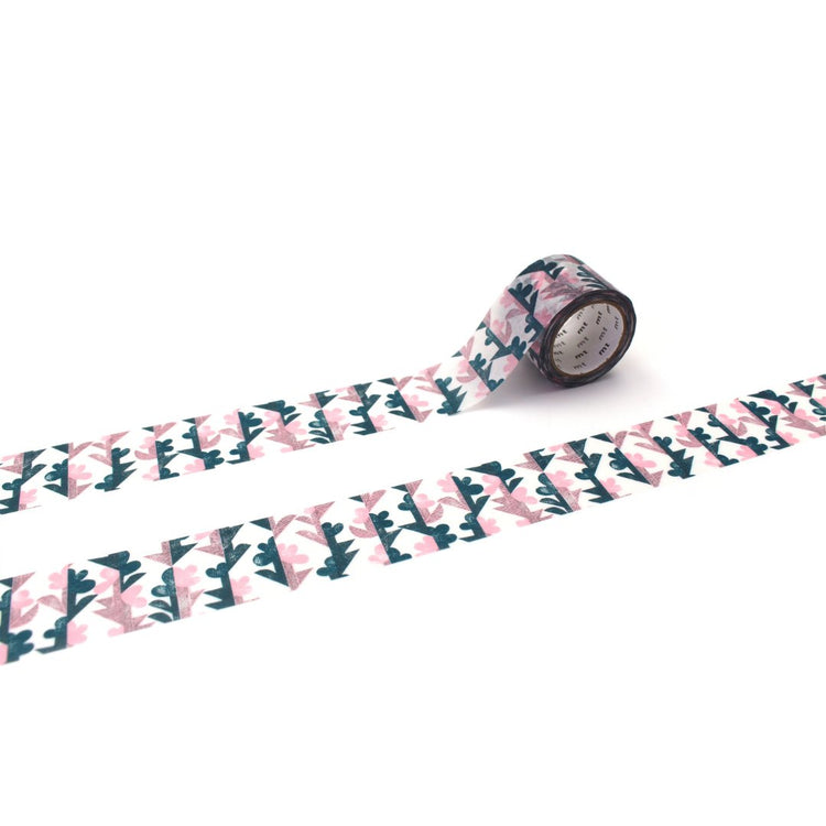 mt x Mina Perhonen Washi Tape — Twin Flower — roll front