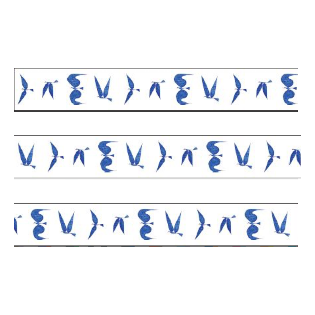 mt x Yamaguchi Ichiro Washi Tape — Blue Bird — with packaging