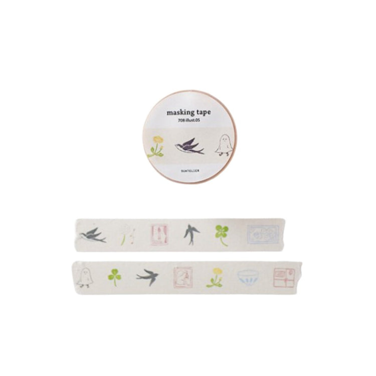 Suatelier Masking Tape — illust.05 — roll front