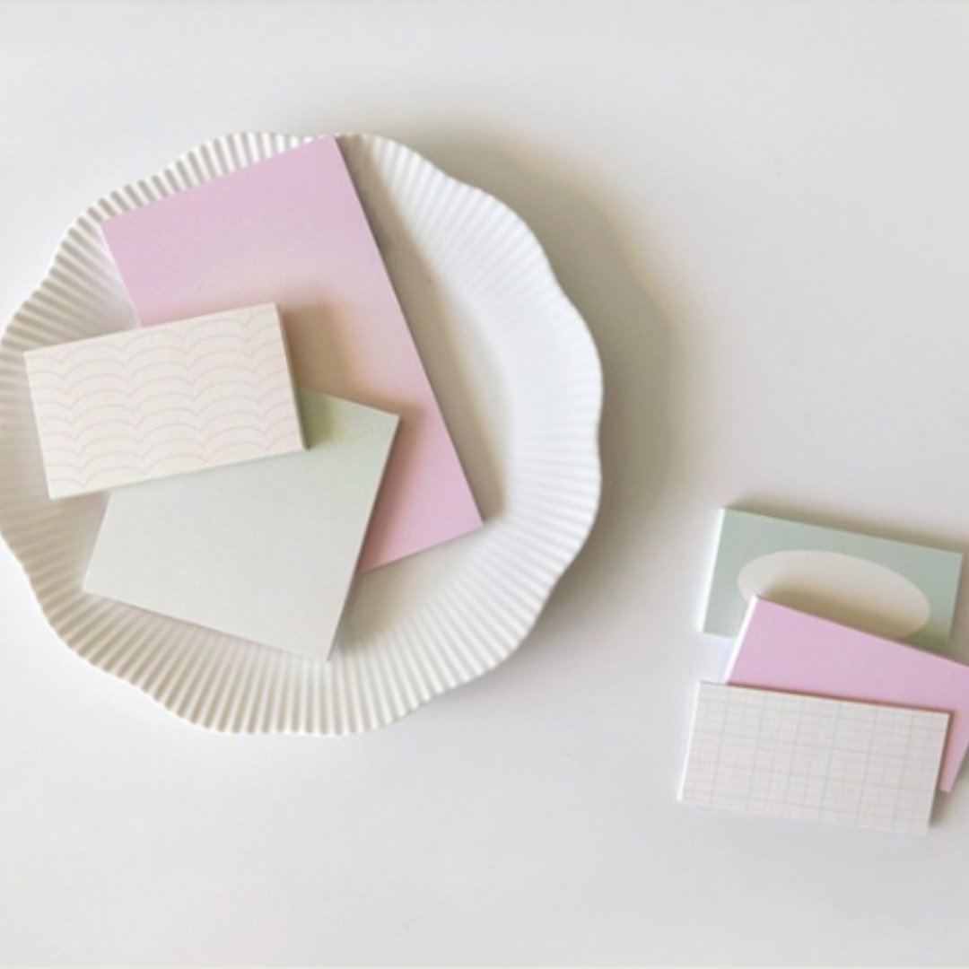 Suatelier Sticky Memo — Daily Plan .52 Gradation Green (2) — flat lay