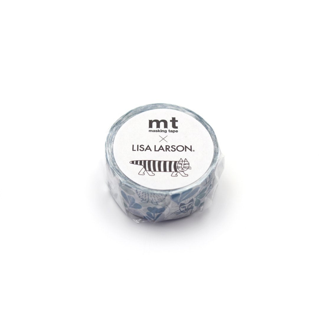 mt x Lisa Larson Washi Tape — Leaves Series — rolled out on paper
