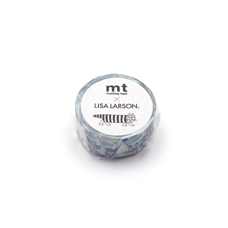 mt x Lisa Larson Washi Tape — Leaves Series — rolled out on paper