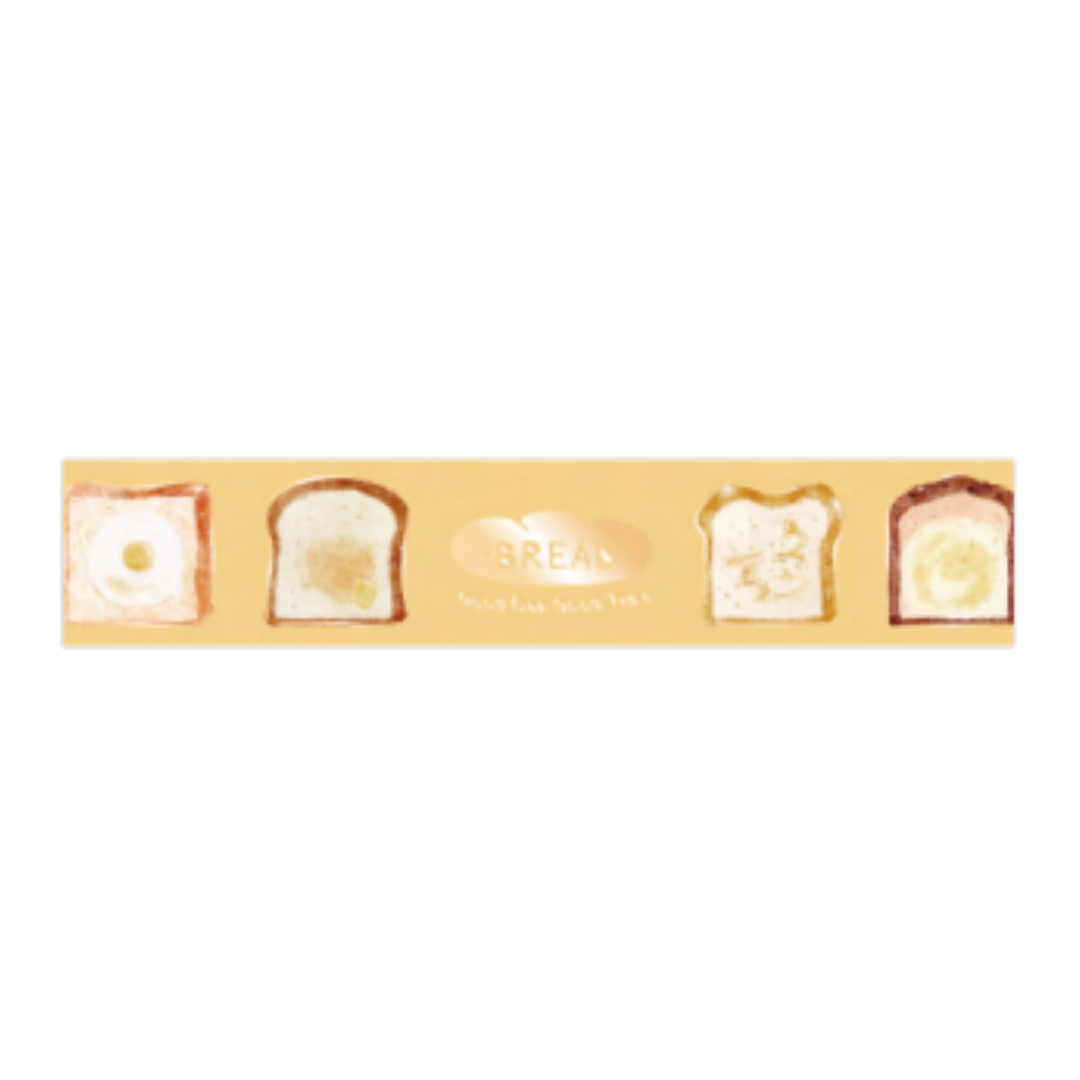 BGM Foil Stamping Masking Tape — Toast Everyday — rolled out on paper
