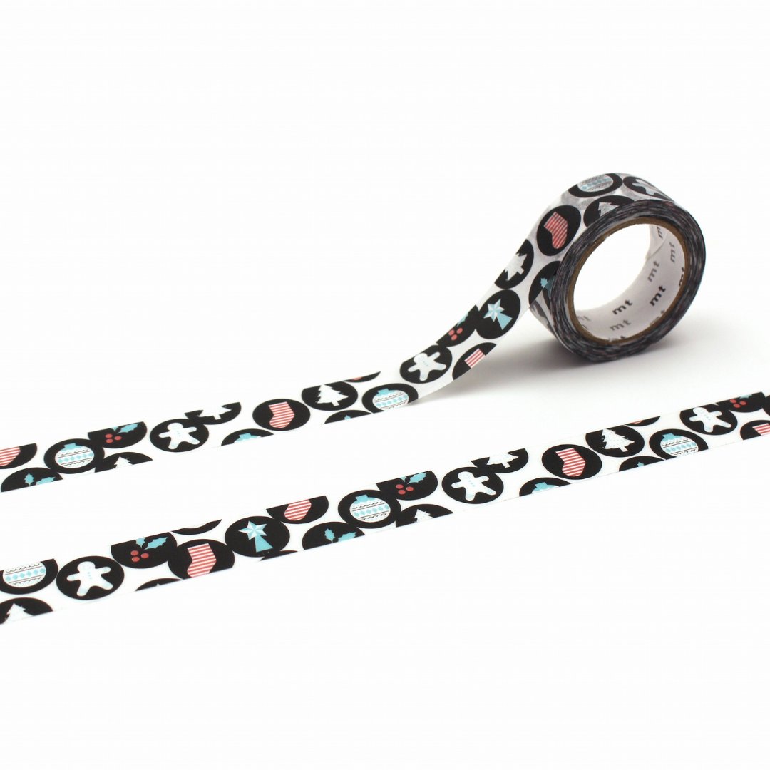 mt Washi Tape — Christmas Motif Dot — roll front
