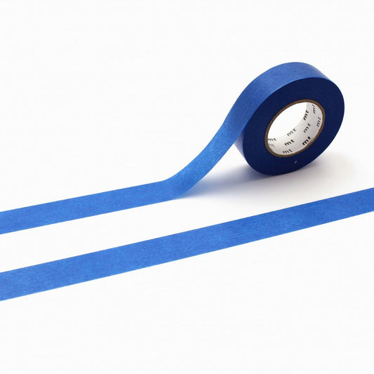 mt Ganshin Washi Tape — Indigo — roll front