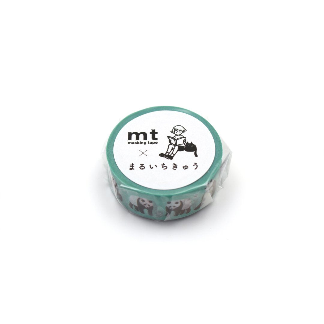 mt x Maruichikyu Washi Tape — Panda — rolled out on paper