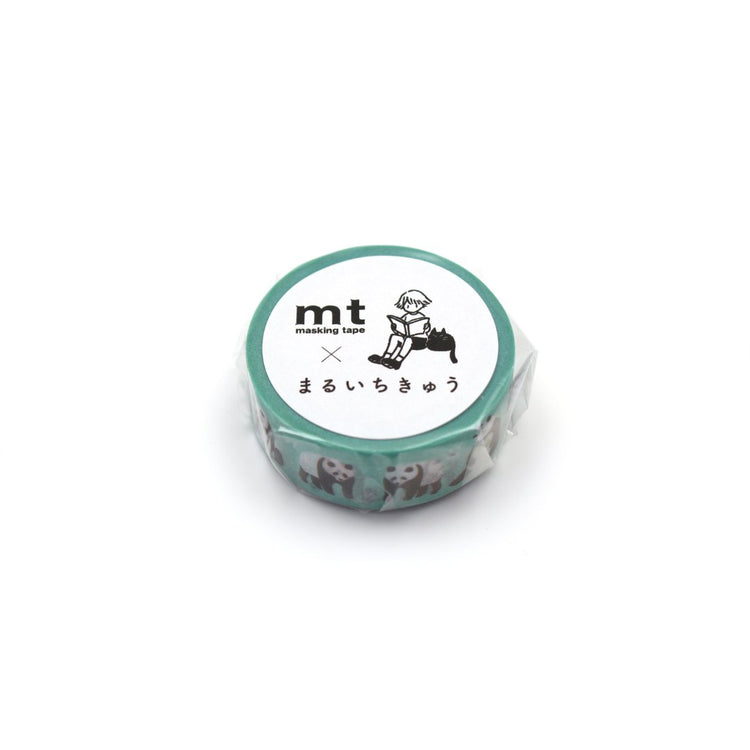 mt x Maruichikyu Washi Tape — Panda — rolled out on paper