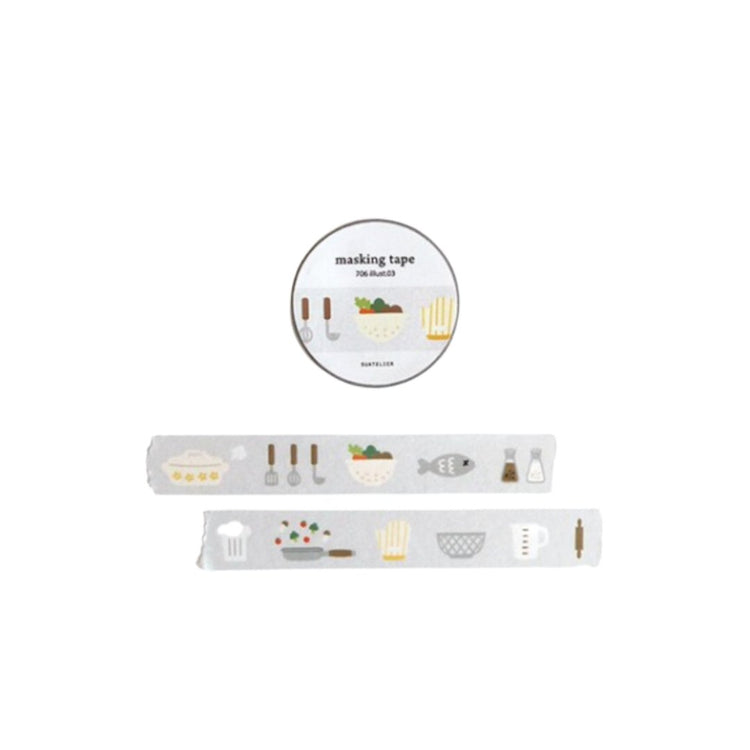 Suatelier Masking Tape — illust.03 — roll front