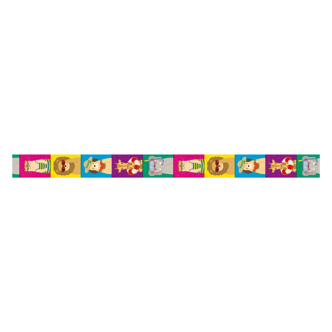 mt EX Washi Tape — Summer Outfit — rolled out on paper