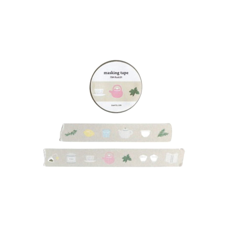 Suatelier Masking Tape — illust.01 — roll front