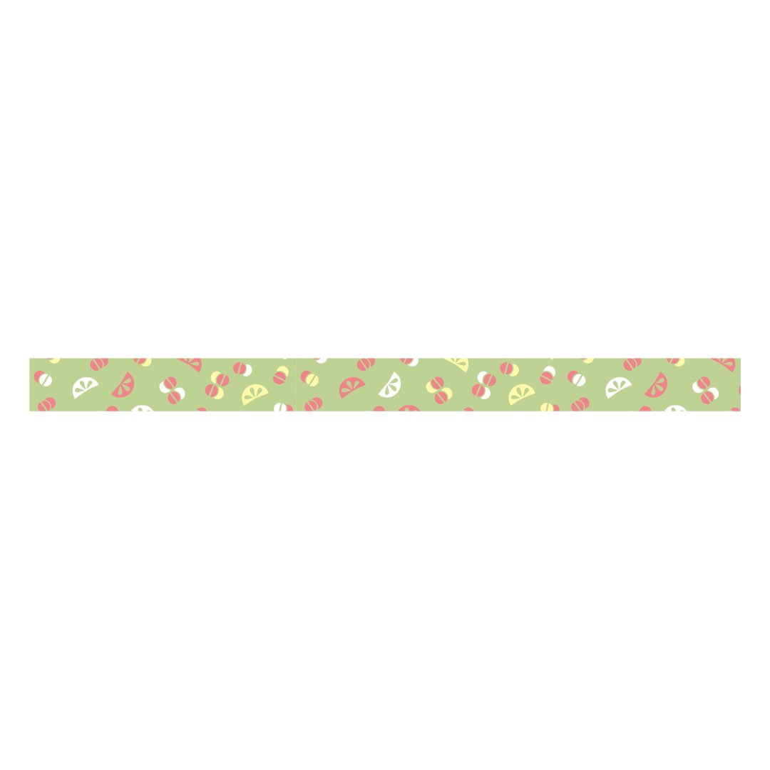 mt 1P Kamoi Retro Design Washi Tape — Small Pattern — rolled out on paper