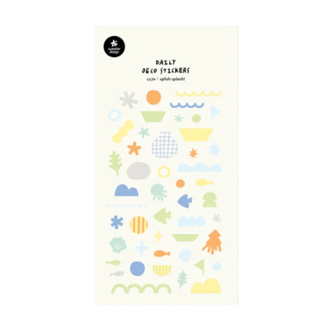 Suatelier Daily Deco Sticker — Splish Splash! — sheet front