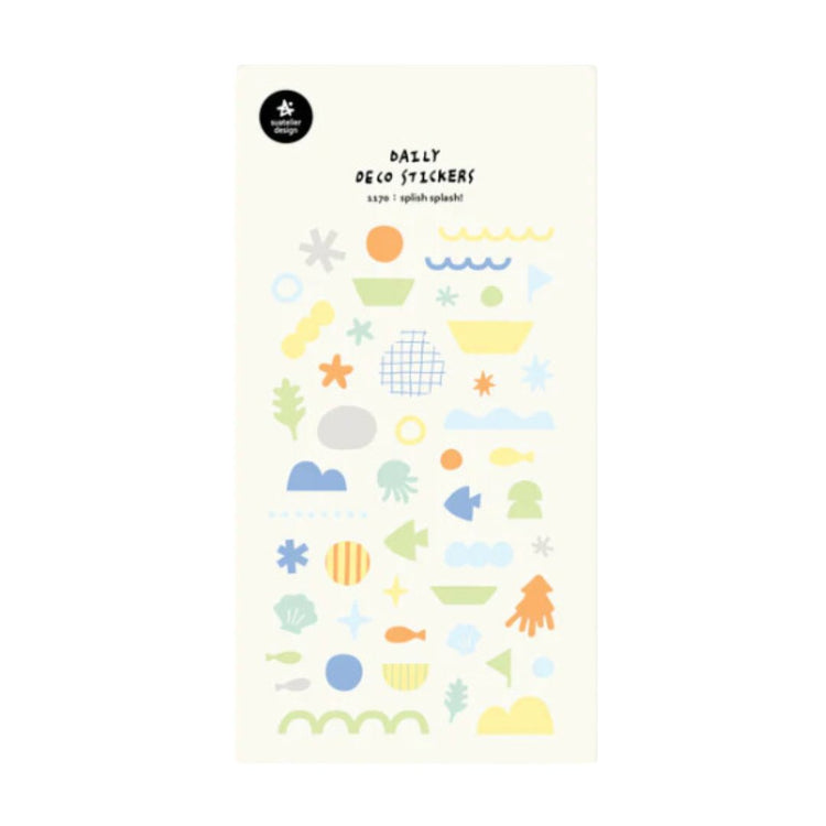 Suatelier Daily Deco Sticker — Splish Splash! — sheet front