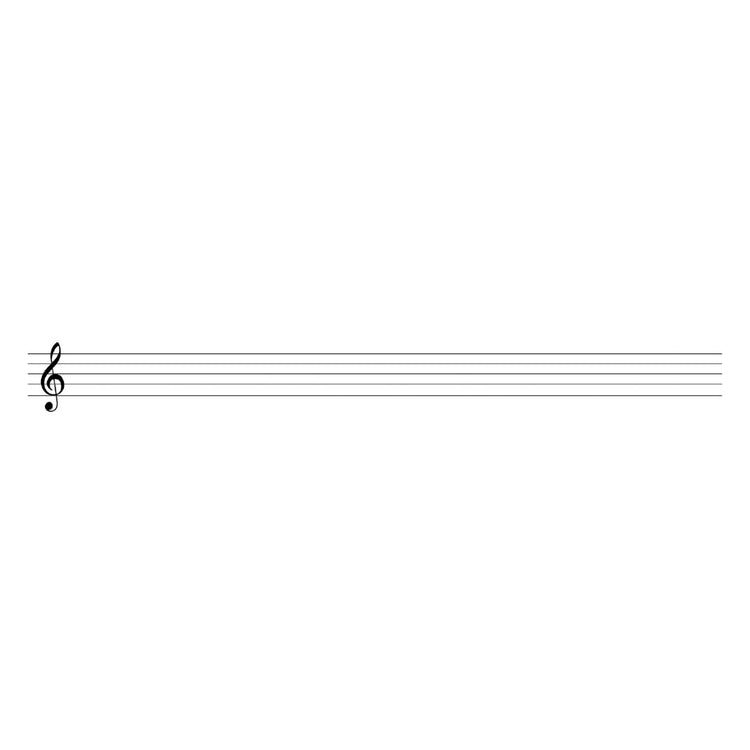 mt KakuKaku Washi Tape — Musical Staff and Treble Clef — with packaging