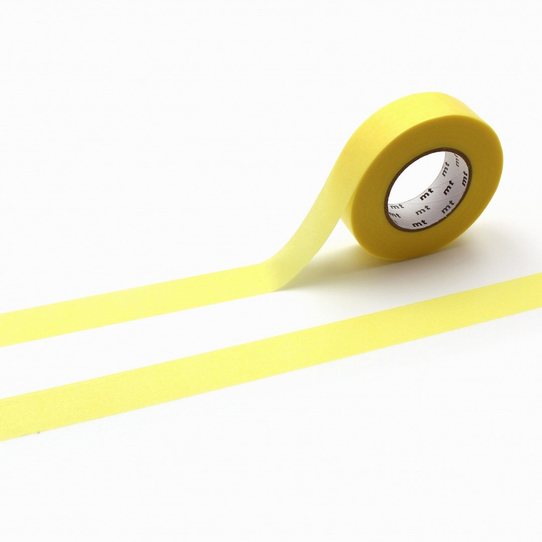 mt Ganshin Washi Tape — Yellow — roll front