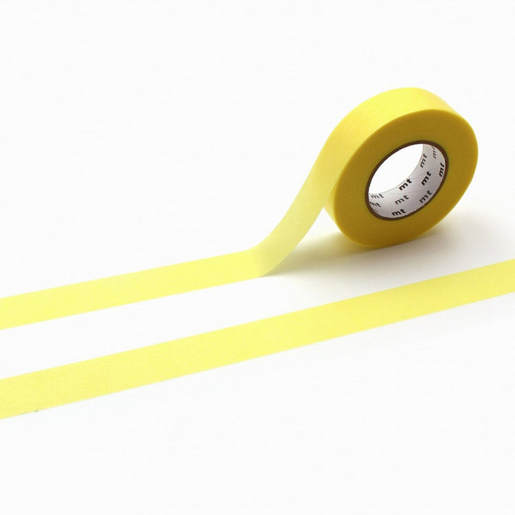 mt Ganshin Washi Tape — Yellow — roll front