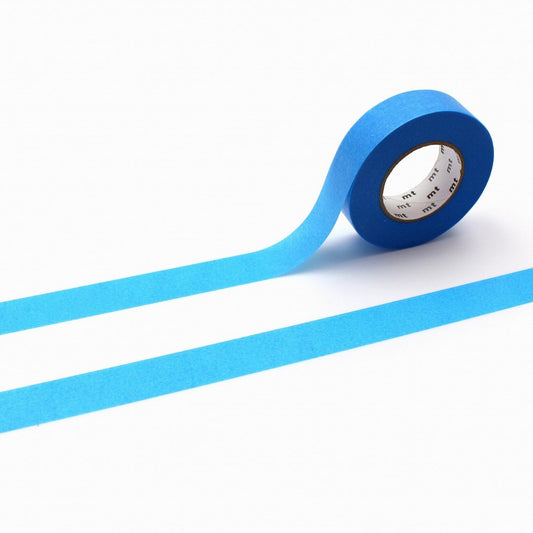 mt Ganshin Washi Tape — Sky Blue — roll front