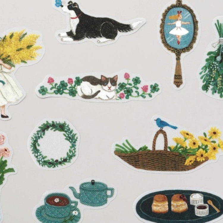 KITTA Flake Sticker — Life — applied in a journal