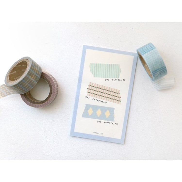 Suatelier Masking Tape — pattern.01 — roll side view