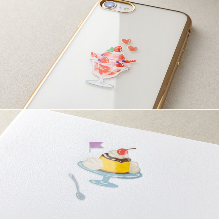 Midori Glossy Transfer Sticker — Snack — close-up