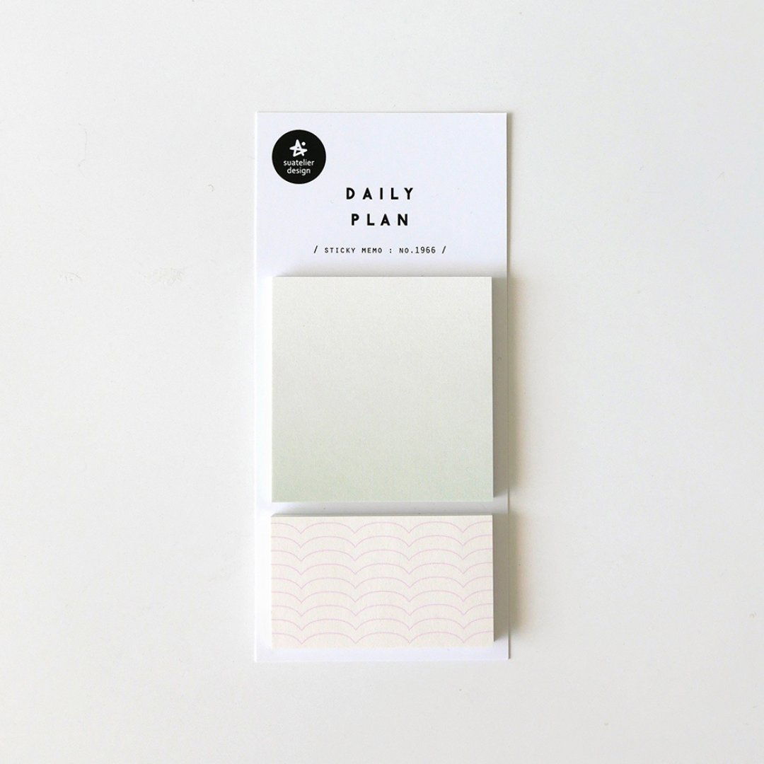 Suatelier Sticky Memo — Daily Plan .52 Gradation Green (2) — detail view