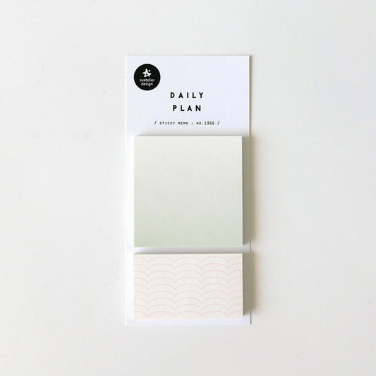 Suatelier Sticky Memo — Daily Plan .52 Gradation Green (2) — detail view