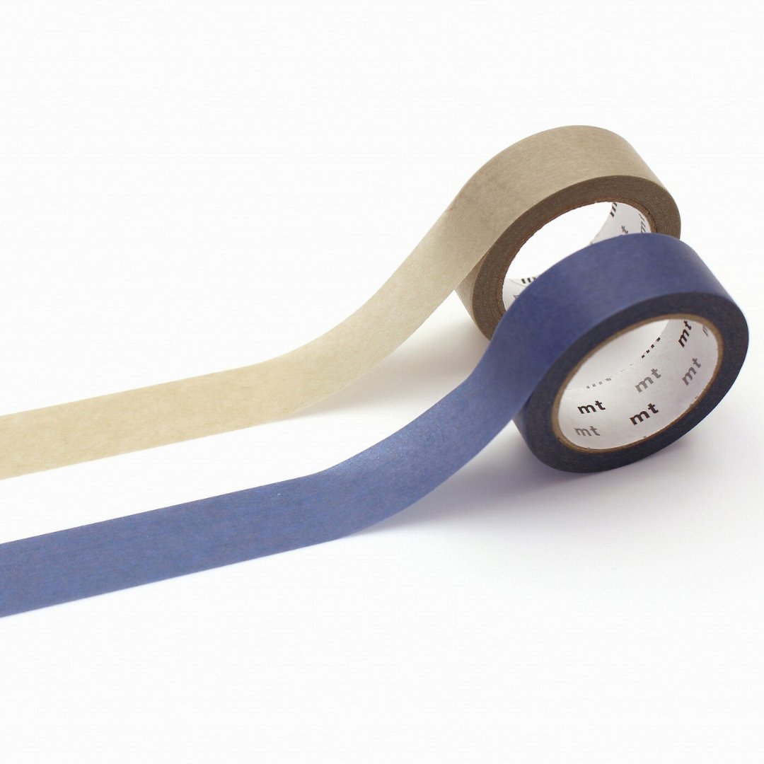 mt Upcycle Tape — Blue x Pastel Gray — roll front