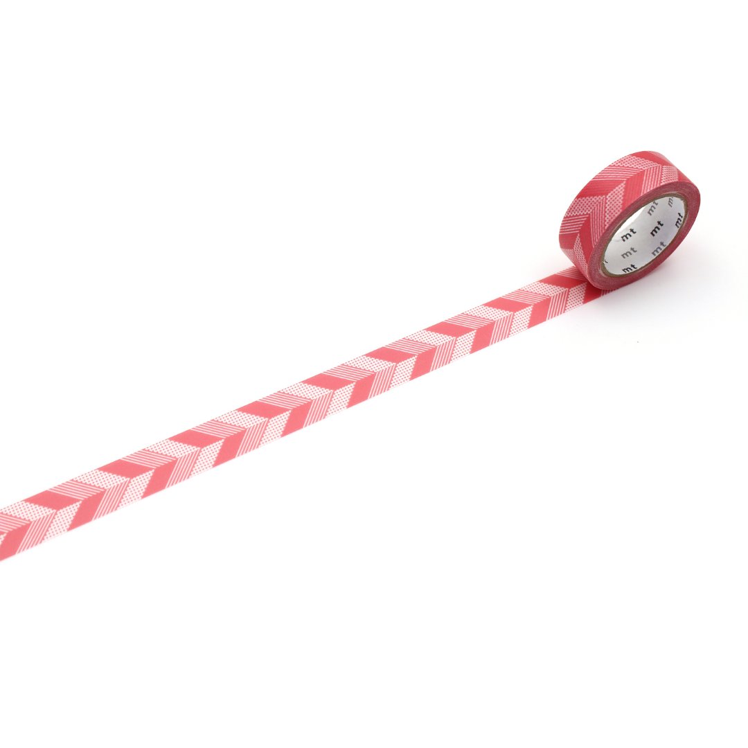 mt 1P Kamoi Washi Tape — Multi-stripe Pink — pattern detail