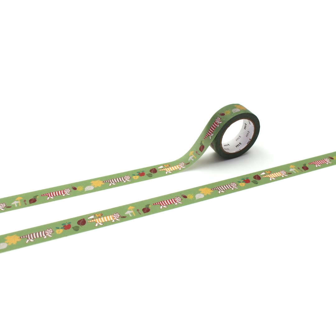 mt x Lisa Larson Washi Tape — Autumn Mikey — roll front