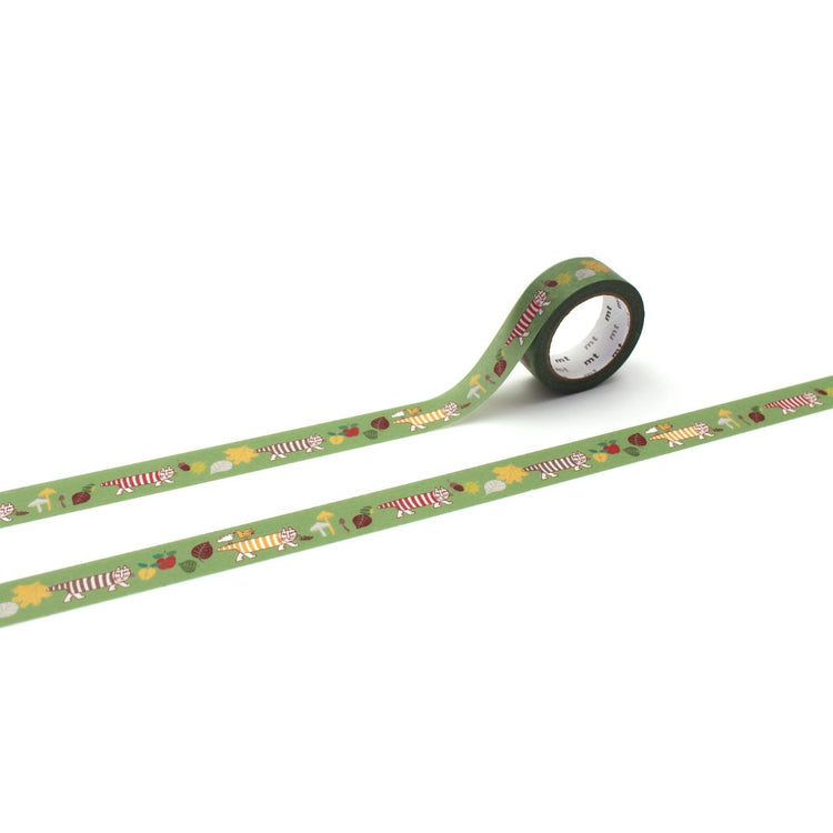 mt x Lisa Larson Washi Tape — Autumn Mikey — roll front