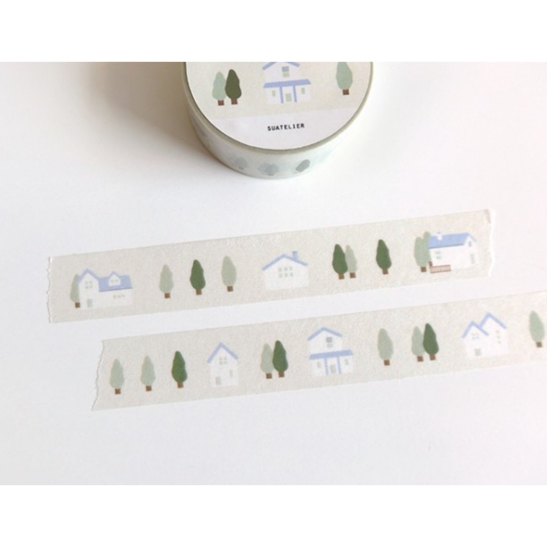 Suatelier Masking Tape — illust.02 — rolled out on paper